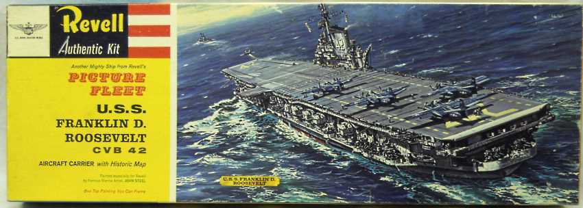 Revell 1/547 CVB-42 USS Franklin D Roosevelt - Midway Class Aircraft Carrier - Picture Fleet / US Naval Aviator Wings Issue, H321-300 plastic model kit